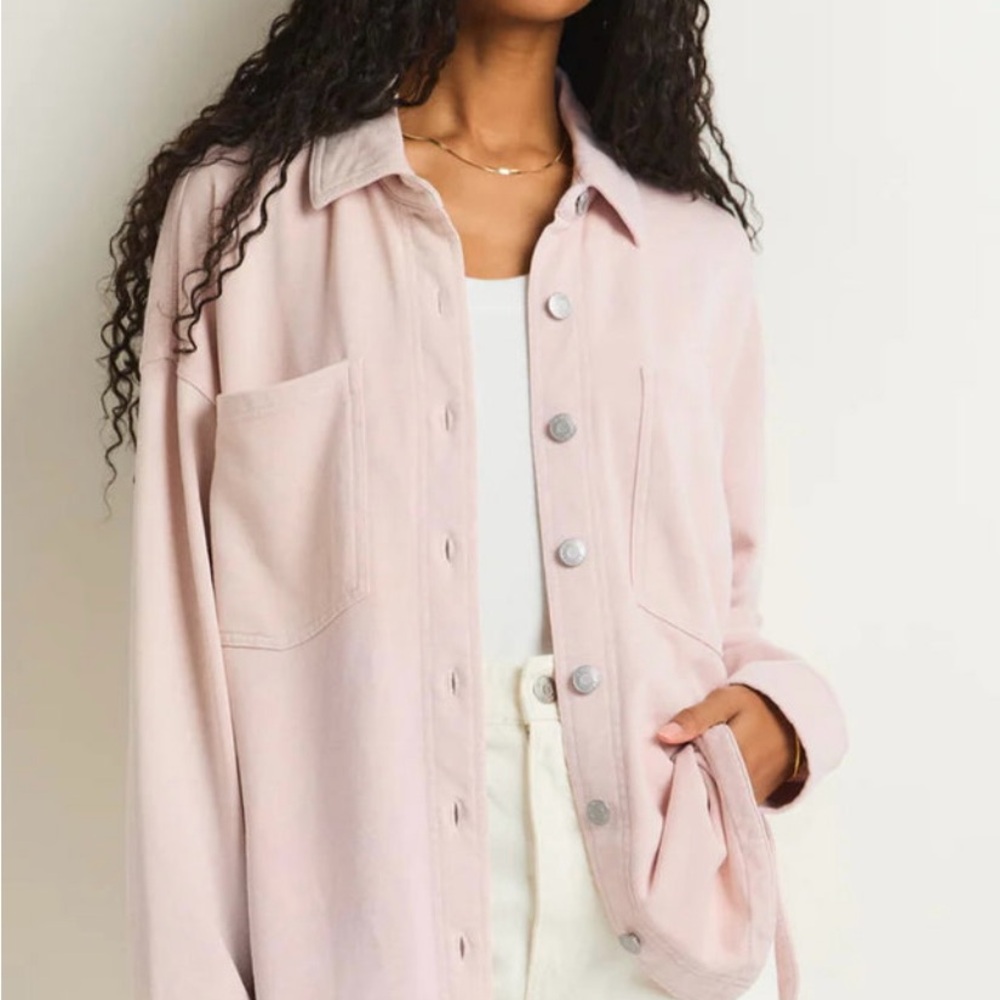 Z Supply Light Pink Utility Jacket